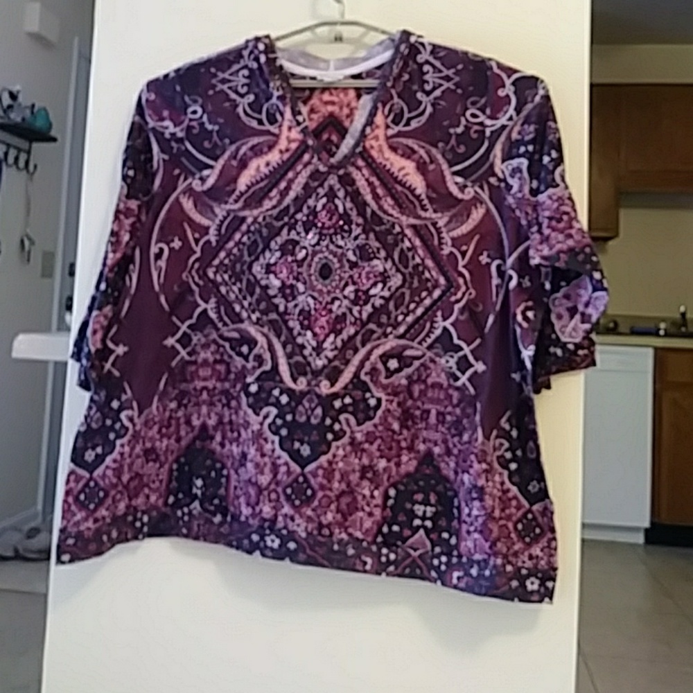 Avenue 3/4 Sleeve Waffle Pull-Over Hoodie Tee